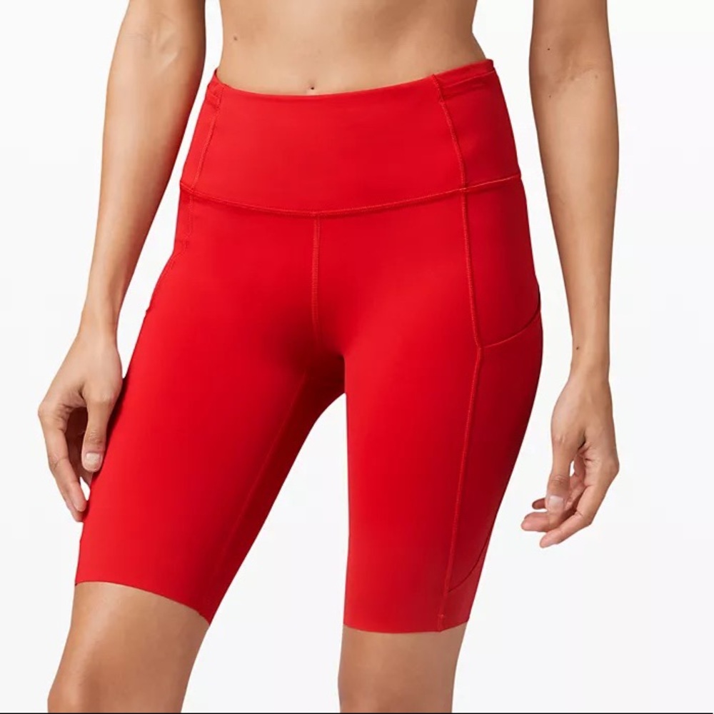 Lululemon Fast and Free Short 10” Non-Reflective Dark Red
